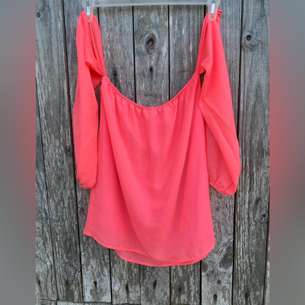 Hot Pink Rachel Kate Off Shoulder Cold Shoulder Small